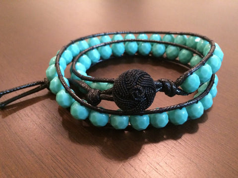 Double Wrap Bracelet -Turquoise